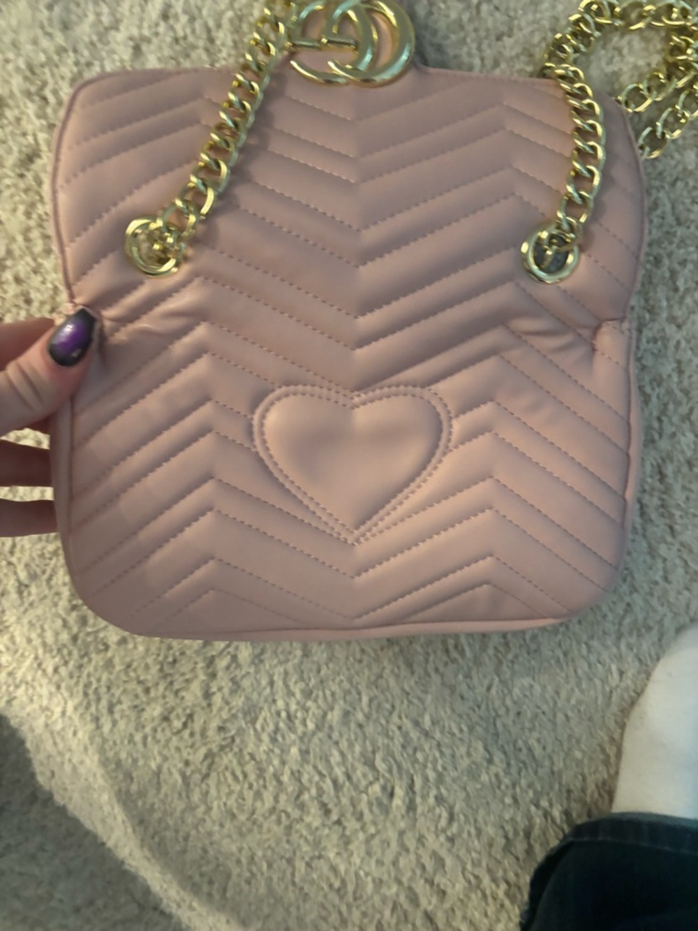 Blush Pink GG Matelassé Chain Crossbody - Picture 8 of 8